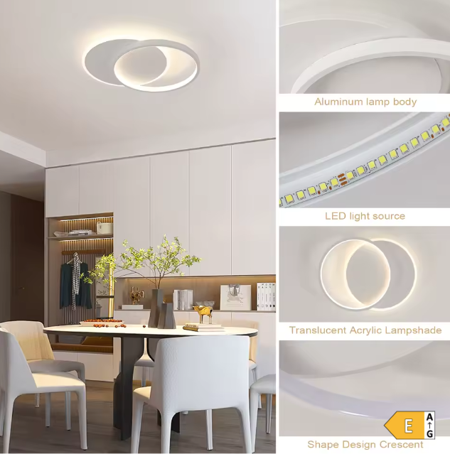 Dimmable LED Ceiling Light 2 Circles