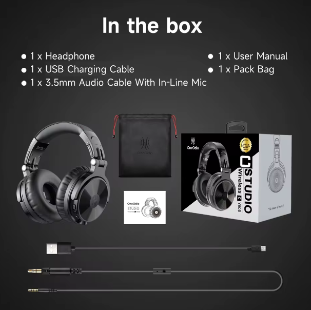 Oneodio Pro-C Bluetooth Wireless Headphones With Mic