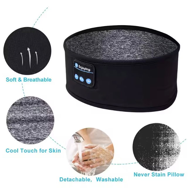 Sleeping Headband Elastic with Wireless Headphones