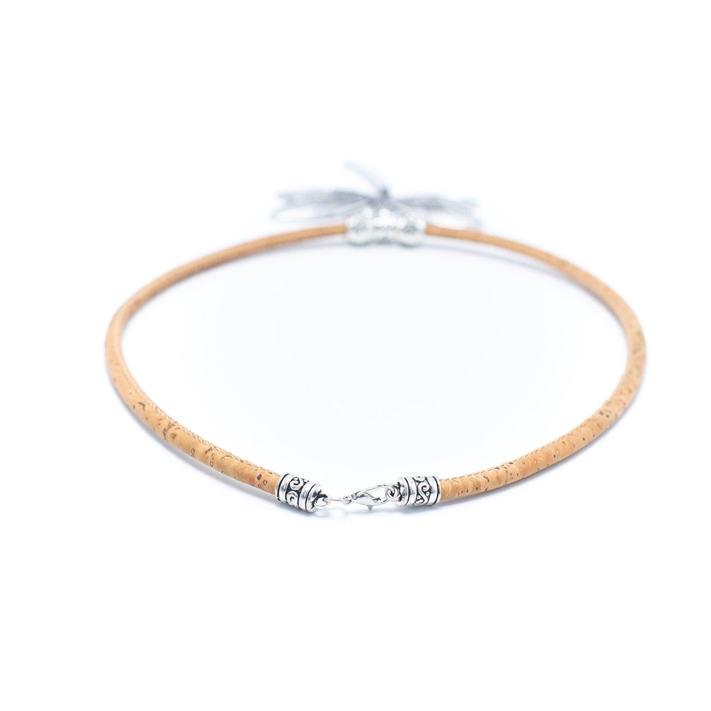 Natural Cork handmade dragonfly necklace N-317-5-3