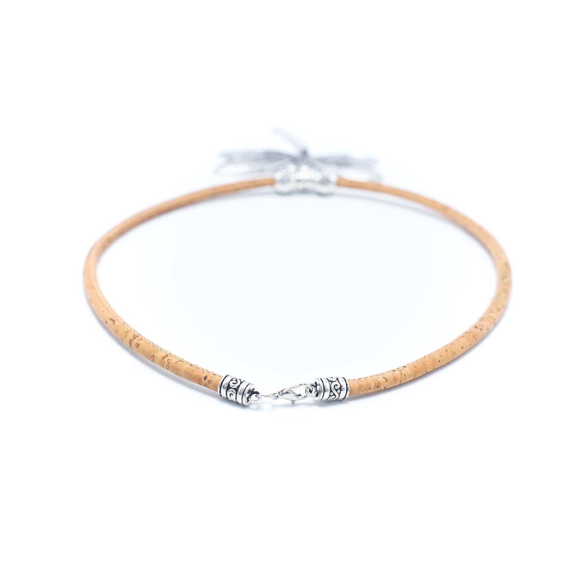 Natural Cork handmade dragonfly necklace N-317-5-3