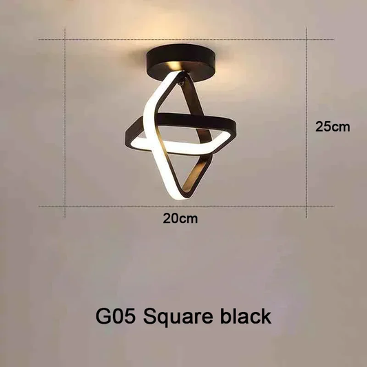 Crossed Square LED Ceiling Light