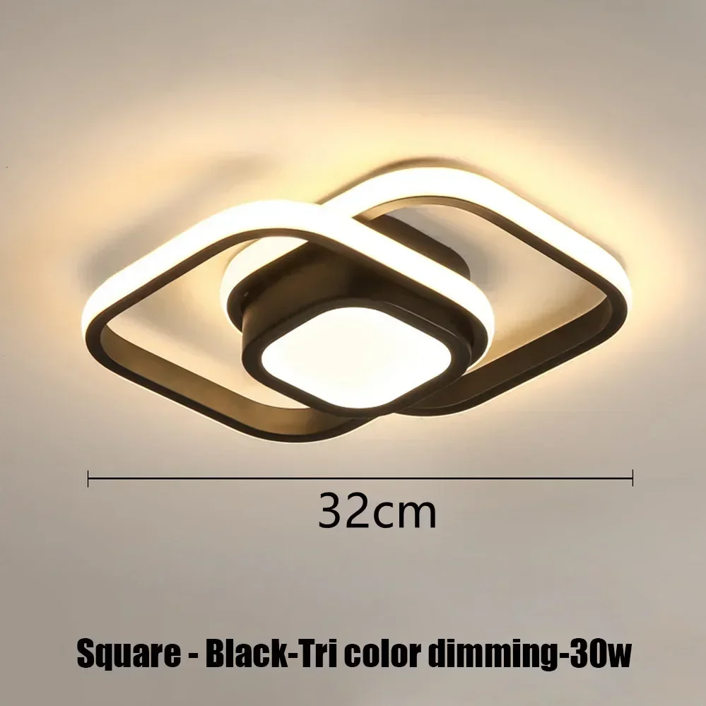 Double Squared Centre LED Ceiling Light
