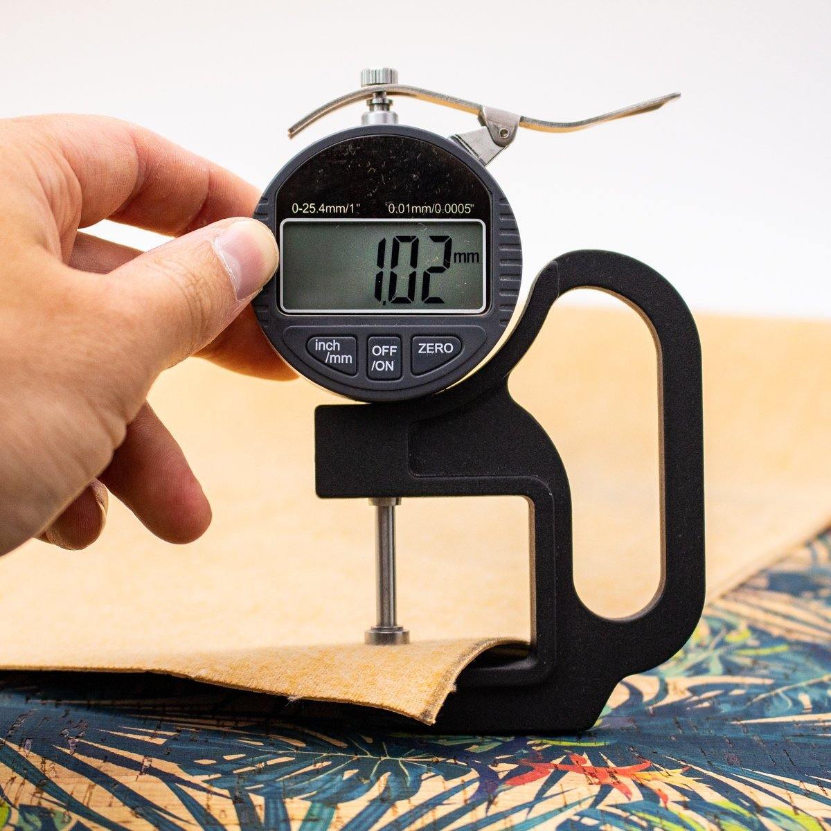 Guzmania flower and leaves pattern cork Fabric COF-250-3