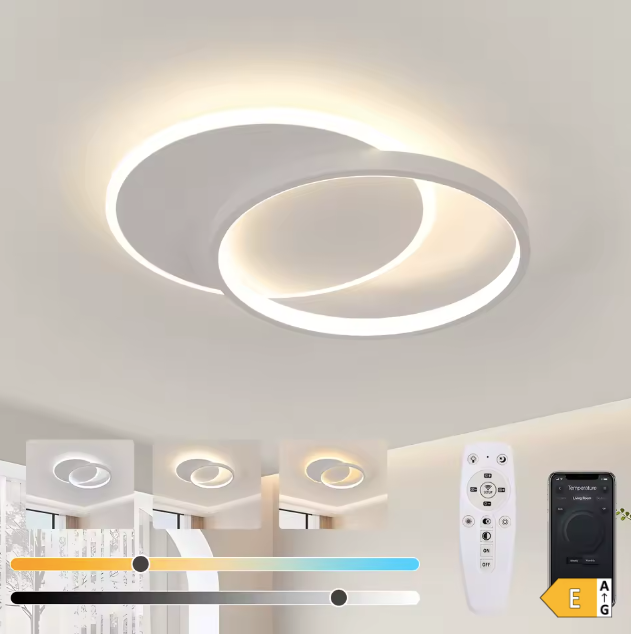Dimmable LED Ceiling Light 2 Circles