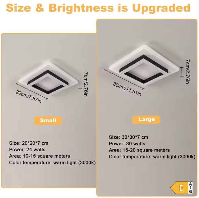 Squared LED Ceiling Light