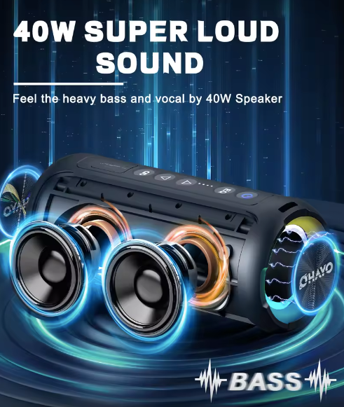 Bluetooth Speakers 40W Enhanced Bass