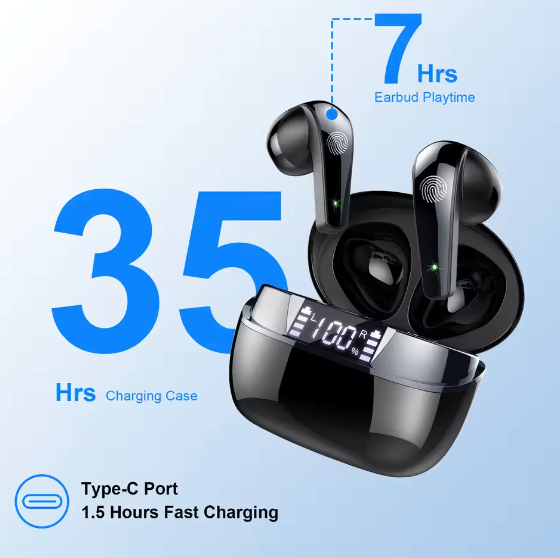 Wireless Earbuds Bluetooth 5.3 with Dual Mic