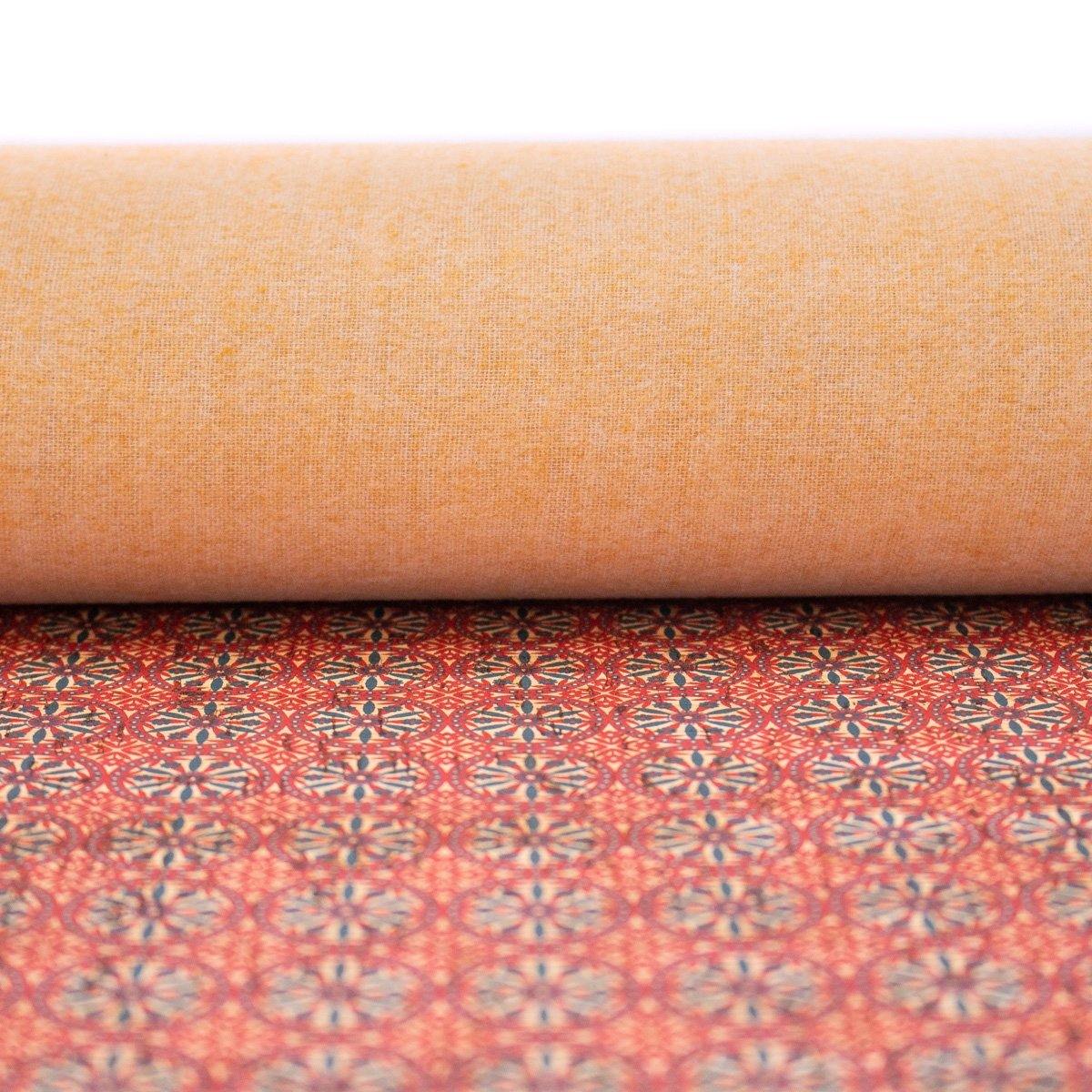 Red geometric cork material - wholesale COF-400-4