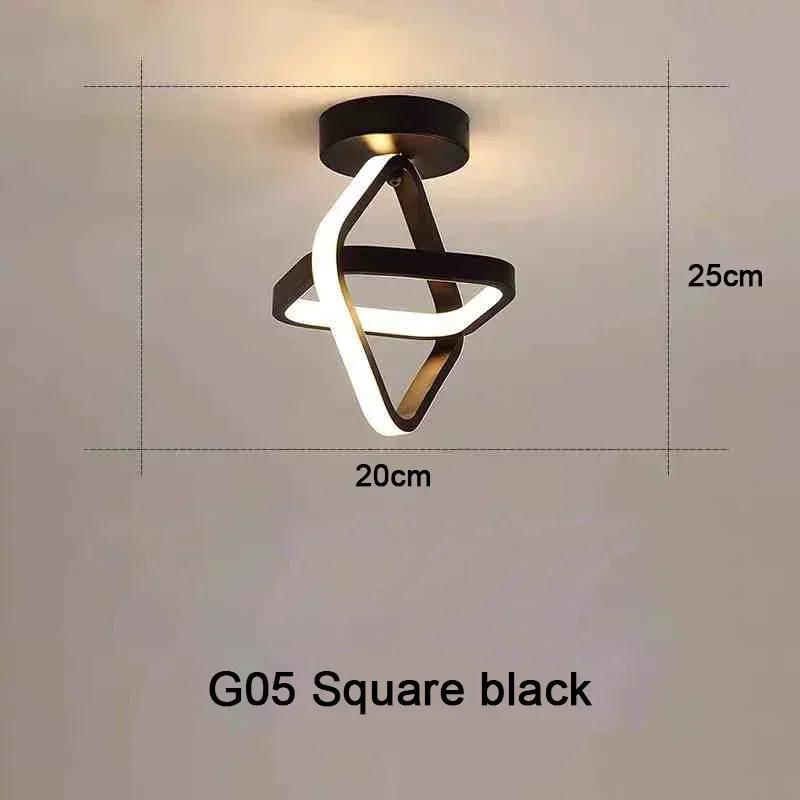 Crossed Square LED Ceiling Light
